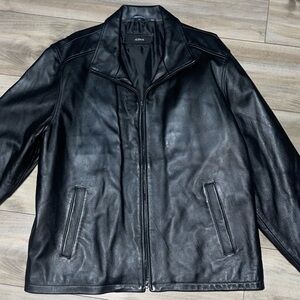 Alfani Men's Black Leather Jacket